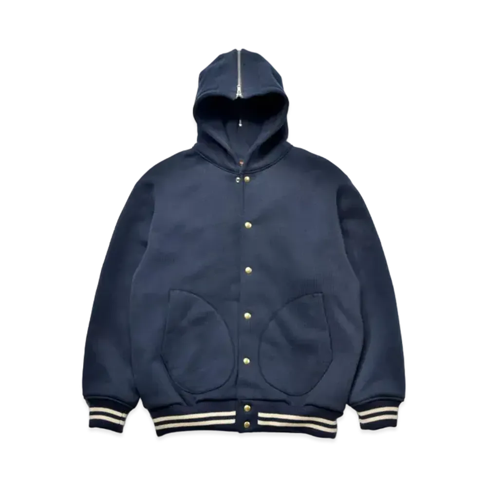 THE REAL McCOY'S Snap Button Hooded Sweatshirt "Blue"
