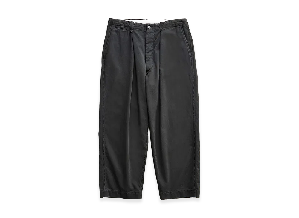 NICENESS Albarn Aged-Effect Resized Chino Trousers "Smoke Grey"