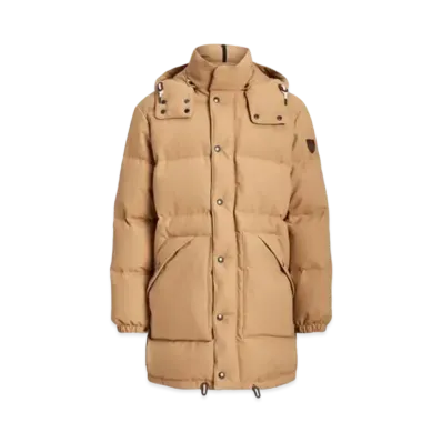 Polo Ralph Lauren Water-Resistant Wool-Blend Down Coat "Brown"