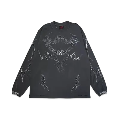 T.C.R BY TOUCHER T.C.R CHROME ARMOR L/S TEE "BLACK"