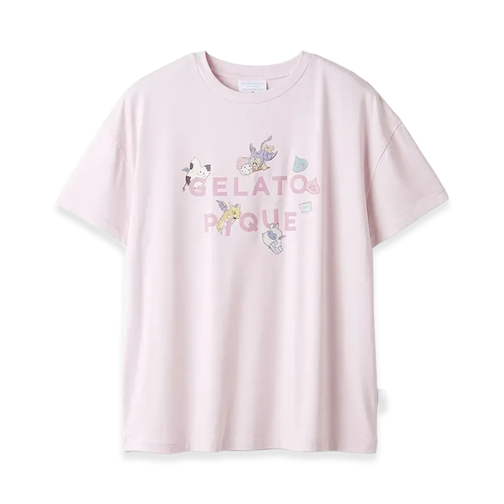 GELATO PIQUE x DRAGON QUEST Women's One Point T-Shirt "Pink"