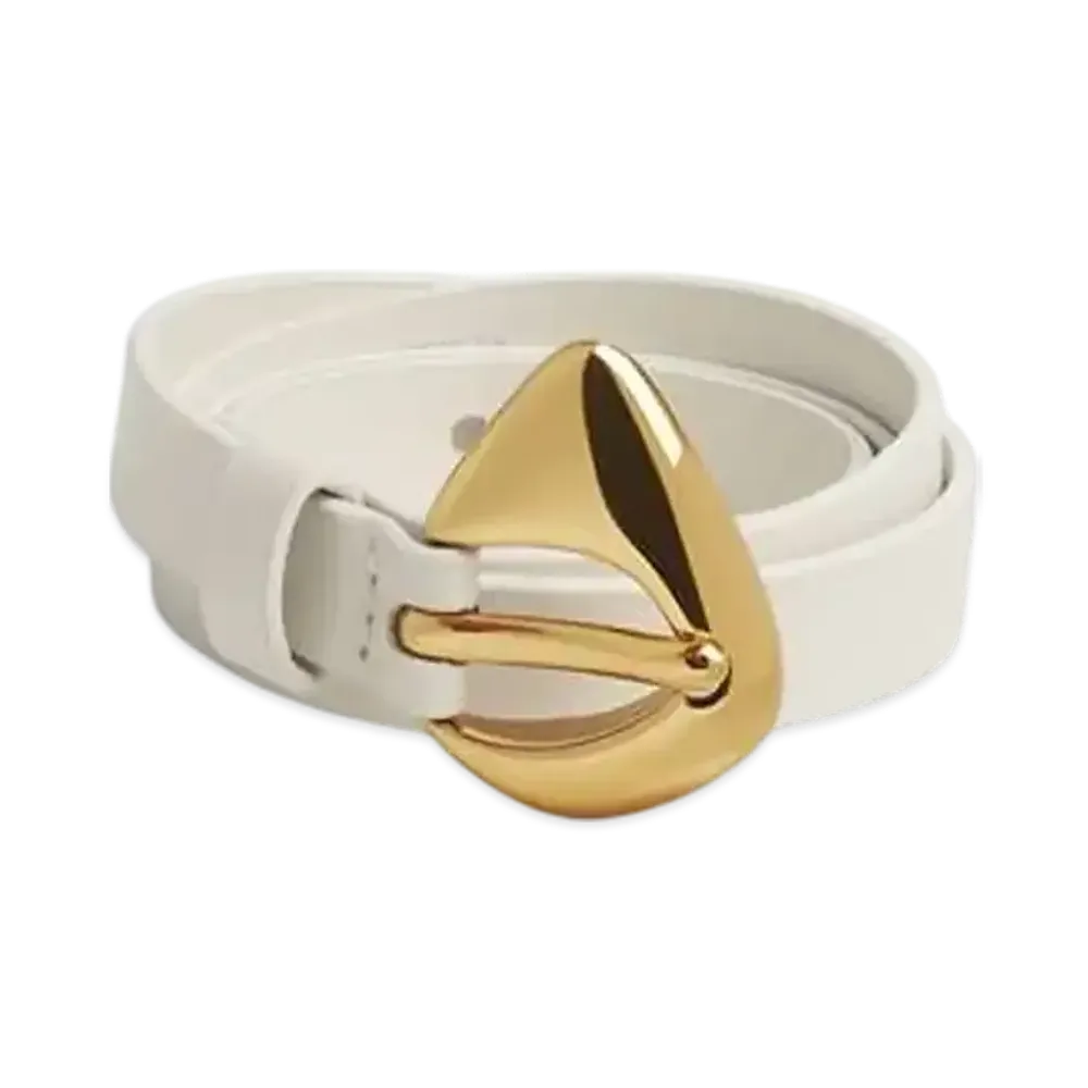 Bottega Veneta Fin Belt "Chalk"