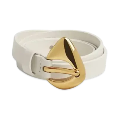 Bottega Veneta Fin Belt "Chalk"
