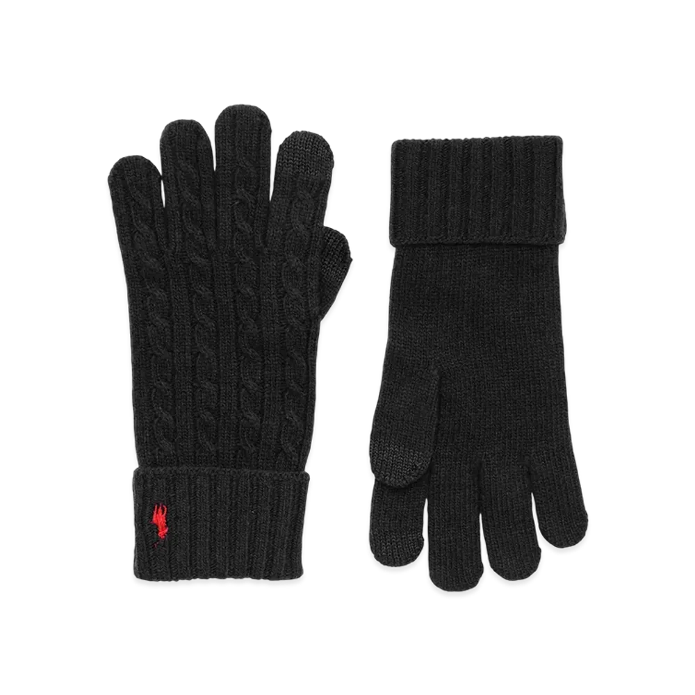 Polo Ralph Lauren Knit Gloves "Black"