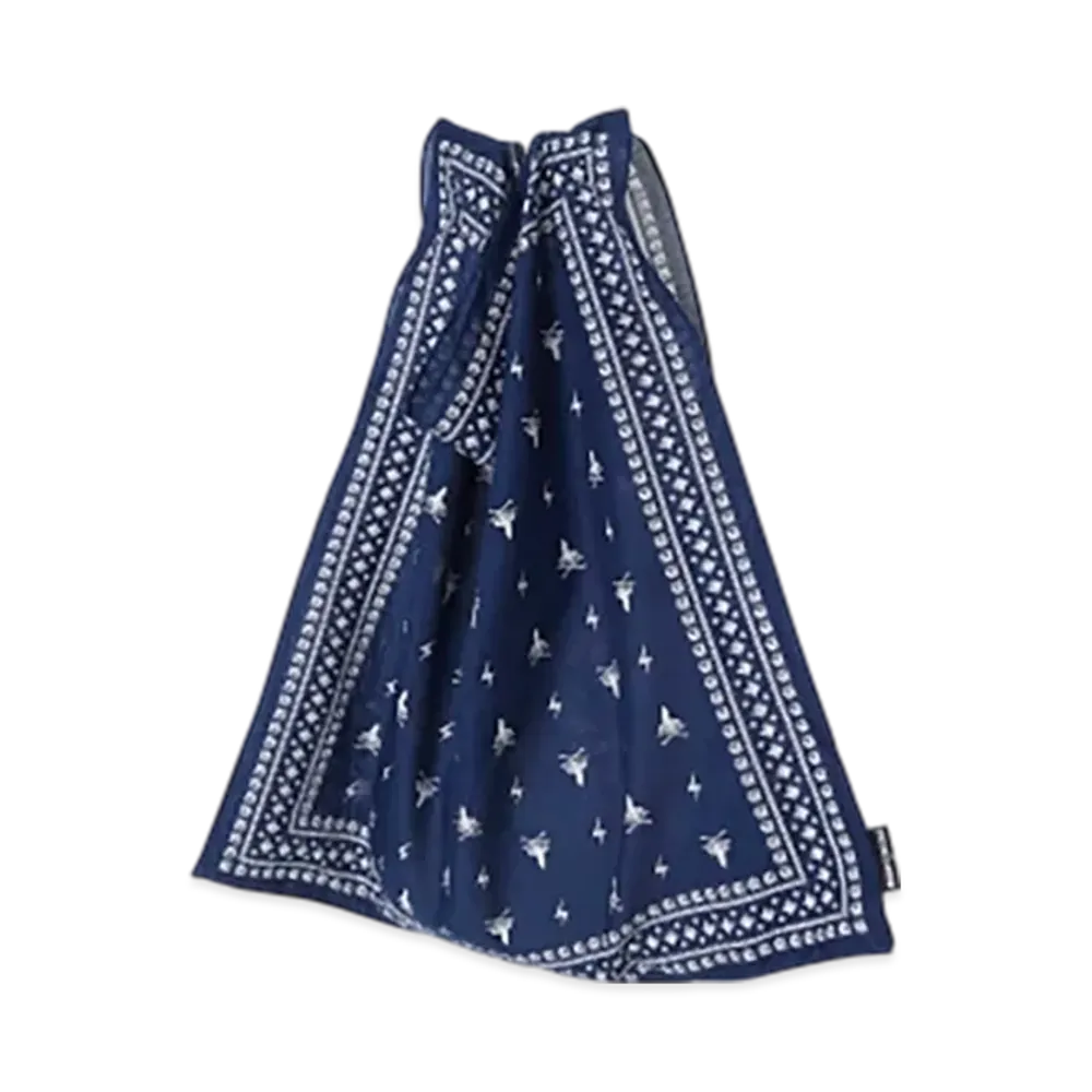HYSTERIC GLAMOUR Woman On Skull Bandana Eco Bag "Navy"