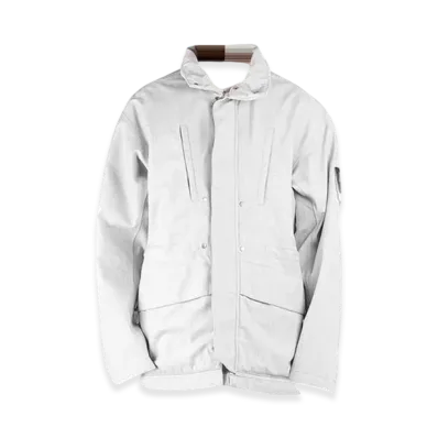Stone Island 40201 Shadow Wappen Zip Up Jacket - 21FW "White"