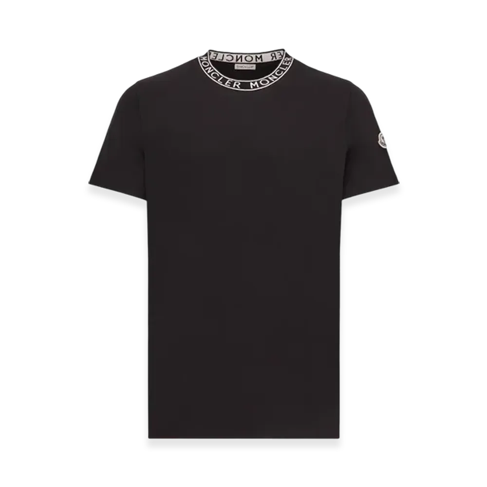 MONCLER Logo-Trimmed Cotton T-Shirt "Black"