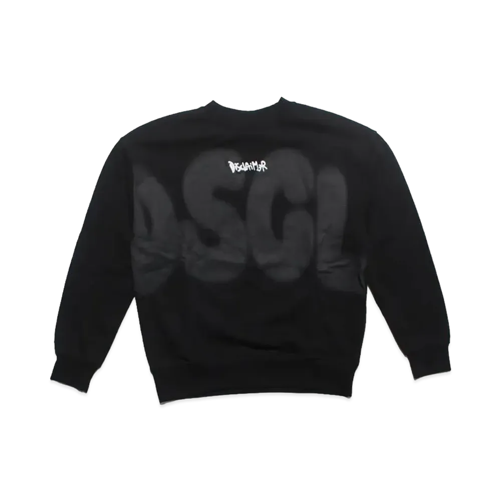 DISCLAIMER MAGLIA UOMO GIROCOLLO IN FELPA "NERO"