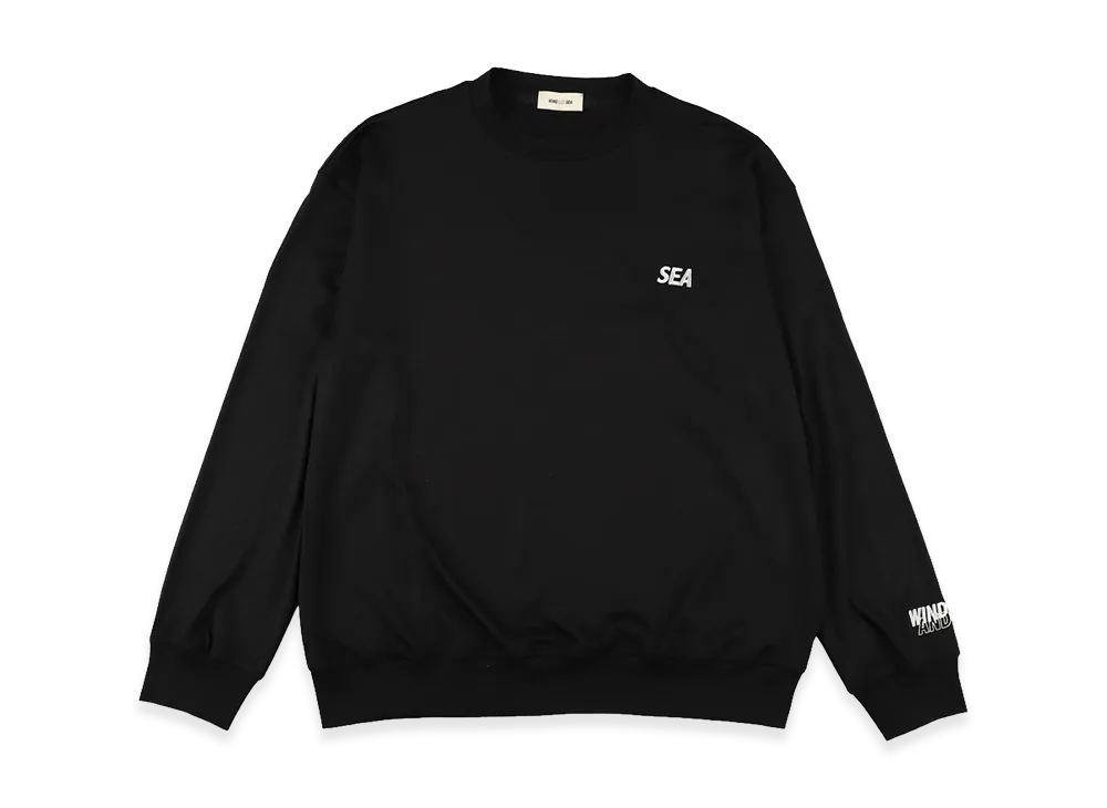 WIND AND SEA Relax Fit Washable Wool L/S Tee "Black"