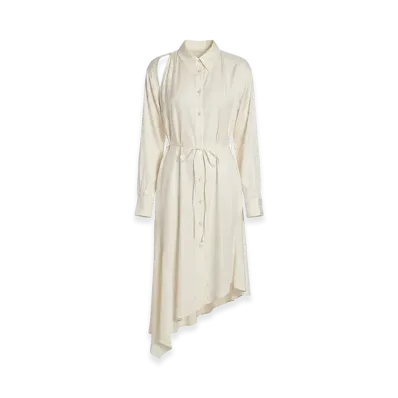 Acne Studios Women's Satin Chemisier Dress "White"