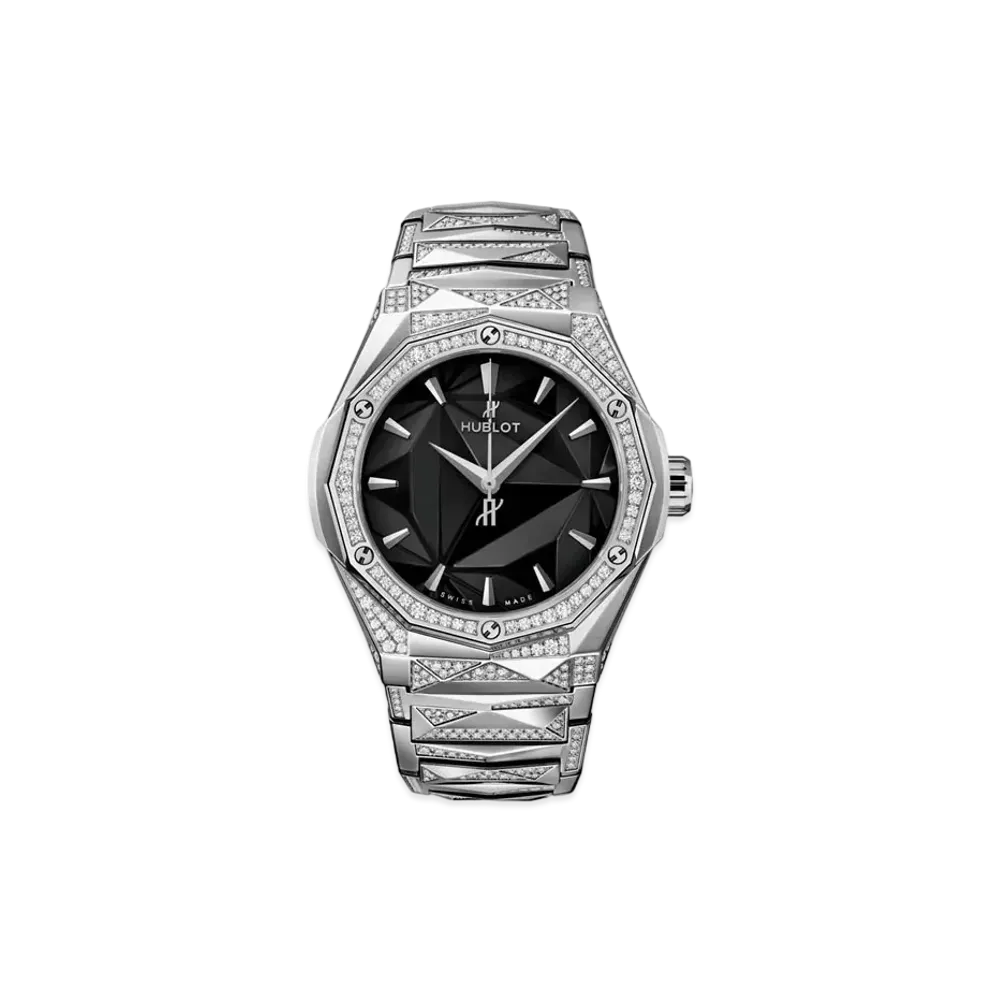 HUBLOT Classic Fusion Orlinski Bracelet Titanium Alternative Pave 40mm
