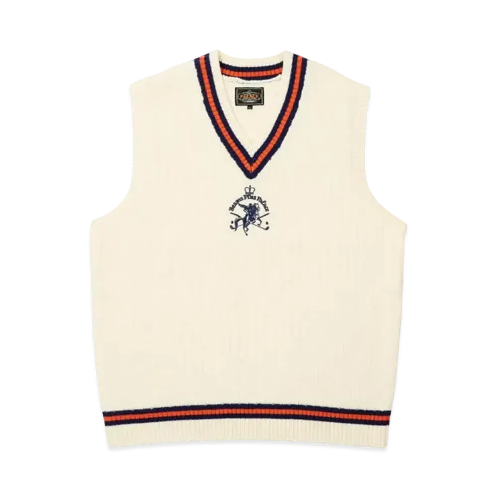 PALACE x BEAMS Plus Cable Vest "Sand"