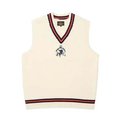 PALACE x BEAMS Plus Cable Vest "Sand"