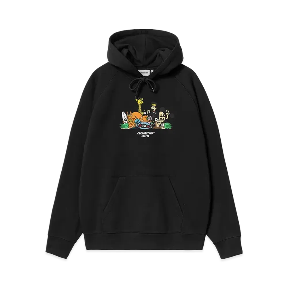 Carhartt WIP Hooded Coffee Sweatshirt "Black"