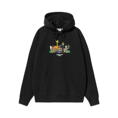 Carhartt WIP Hooded Coffee Sweatshirt "Black"