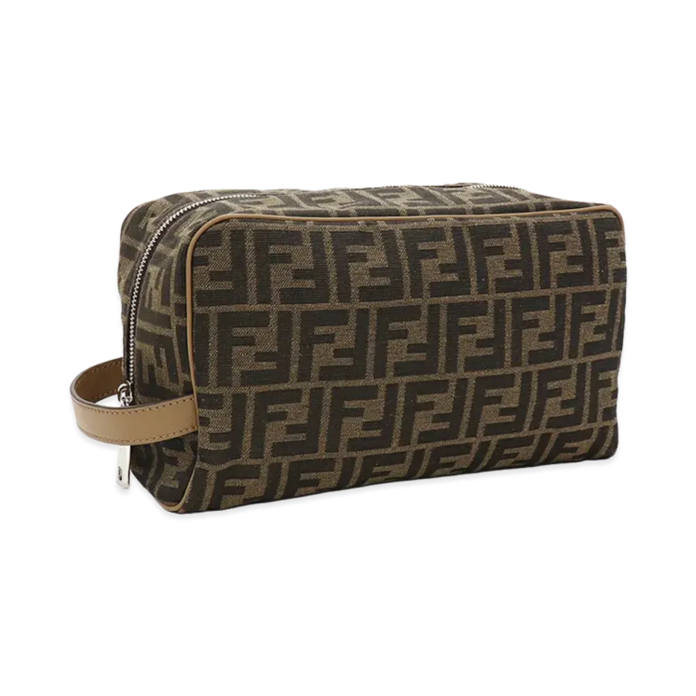 FENDI FF Pouch Clutch Bag "Tabacco/Moro/Sand"
