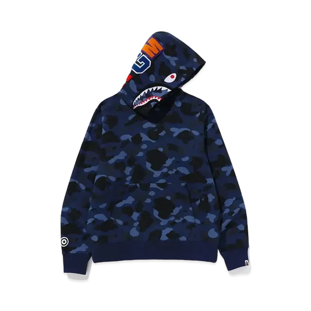 A BATHING APE Shark Pullover Hoodie "Navy"