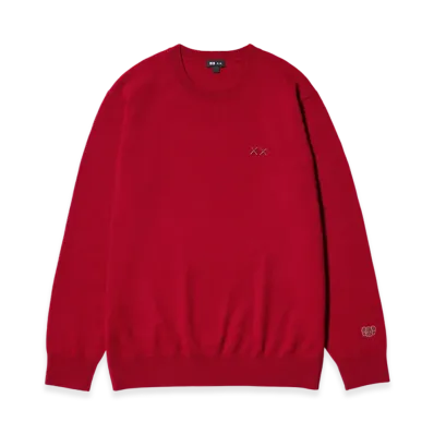 Uniqlo x KAWS Winter Cashmere Crewneck Sweater "Red"