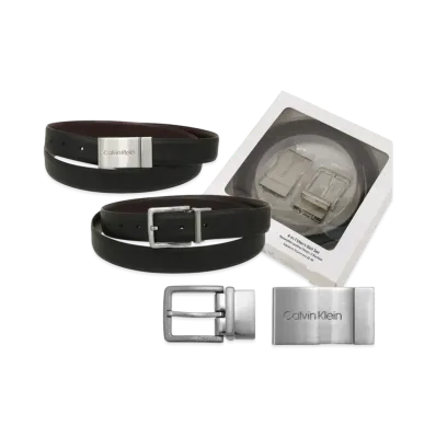 Calvin Klein Belt Reversible With Box "Black/Brown"