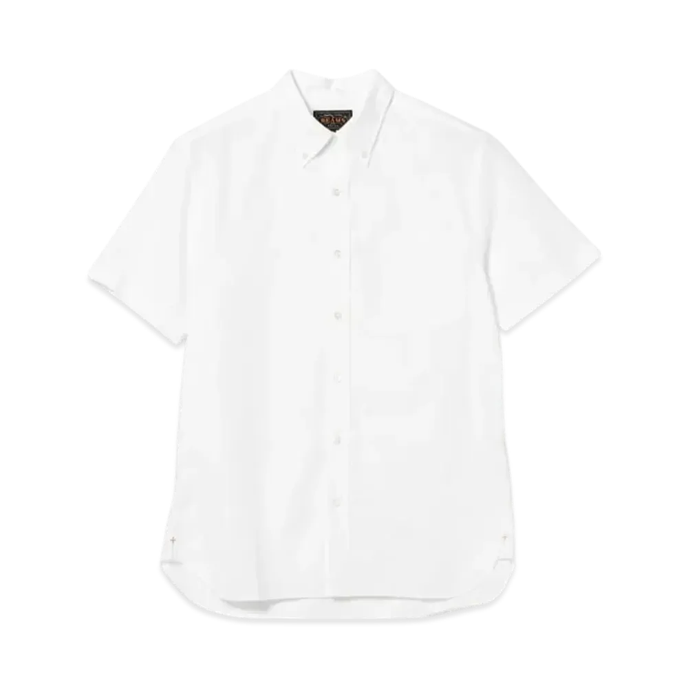 BEAMS B.D. Short Sleeve Color Broad "White"