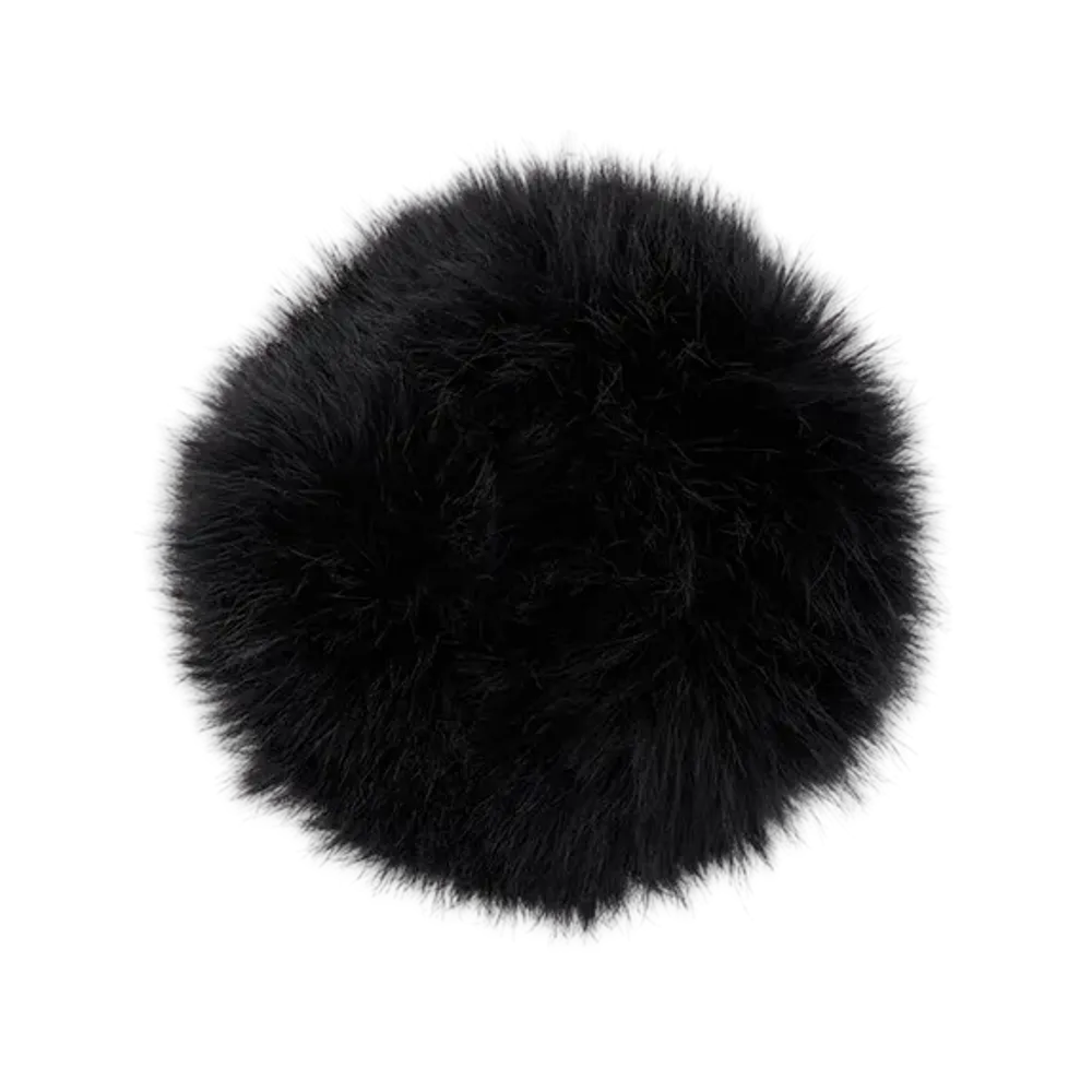 BALENCIAGA Holli Animal-free Fur Scrunchie "Black"