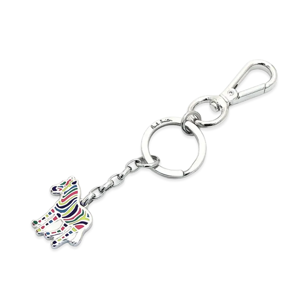 Paul Smith Zebra Key Ring "Silver/Multi"