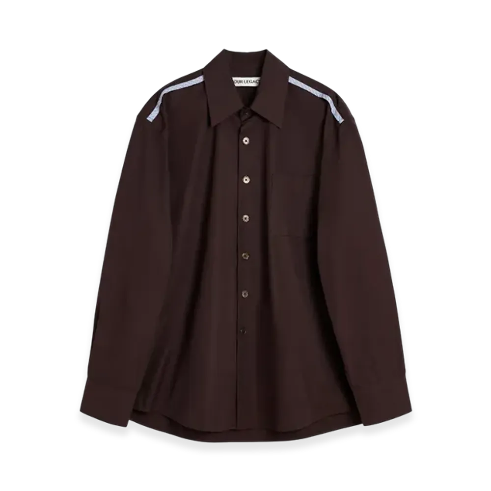 OUR LEGACY Above Shirt "Divine Brown Super Poplin"