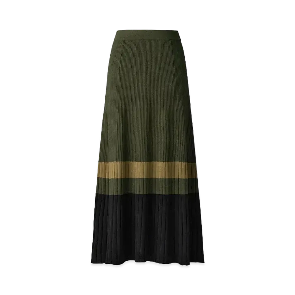 Uniqlo C Women'S Merino Blend Skirt #1 "Olive"
