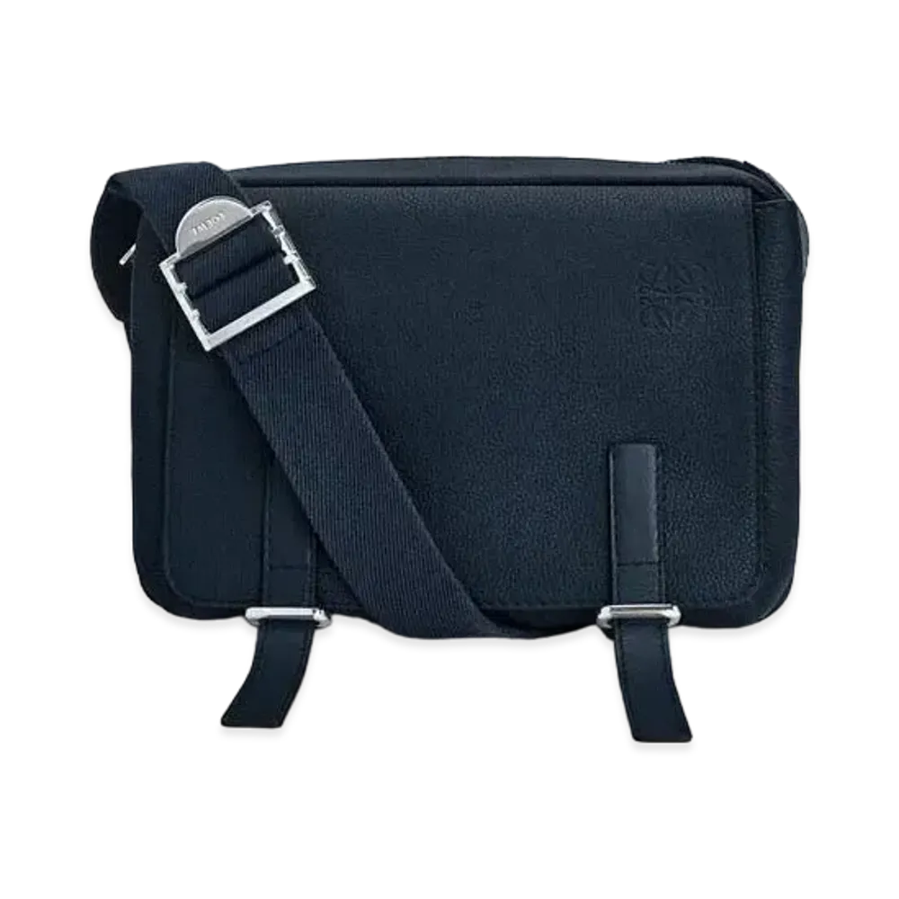 LOEWE Xs Military Messenger Bag In Soft Grained Calfskin "Anthracite"