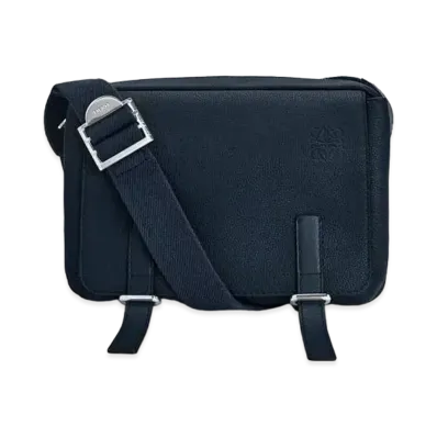 LOEWE Xs Military Messenger Bag In Soft Grained Calfskin "Anthracite"