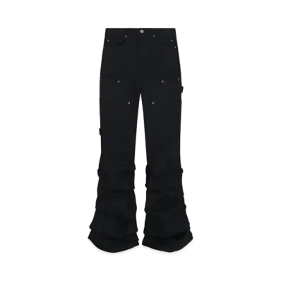 WE11DONE Wave Denim Work Pants "Black"