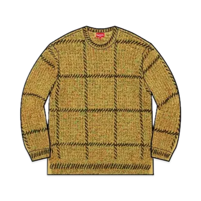 Supreme Quilt Stitch Sweater "Yellow"