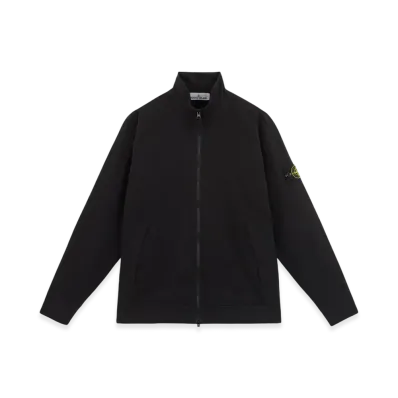 Stone Island 62050 Heavy Cotton Jersey Sweatshirt with Pockets Full Zipper - 24FW "Black"