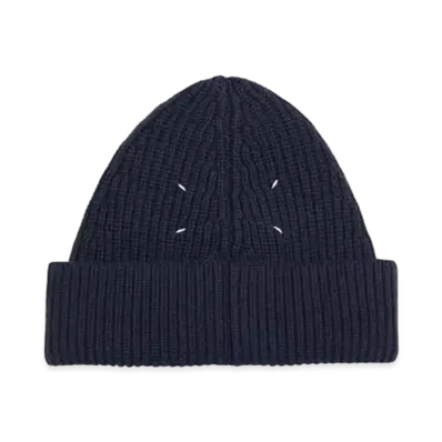 Maison Margiela Four-Stitches Beanie "Dark Blue"