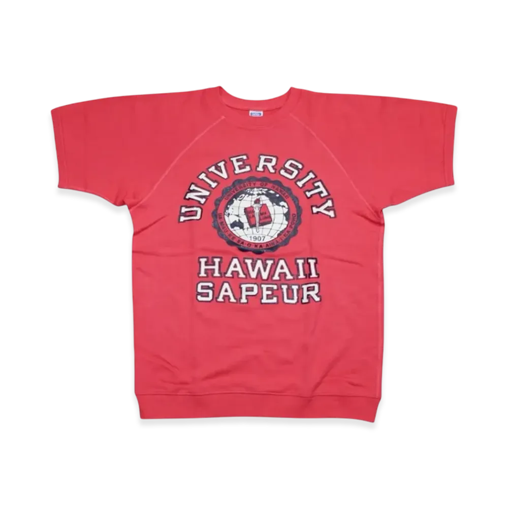 SAPEur University Of Hawaii S/S Sweat "Faded Pink"