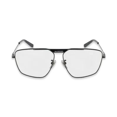 BALENCIAGA Tag 2.0 Navigator Sunglasses "Clear"