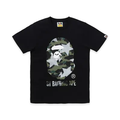 A BATHING APE Women's By Bathing Ape Tee "Black/Green"