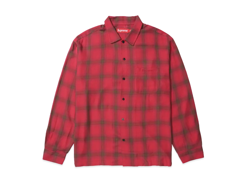 Supreme Shadow Plaid Rayon Shirt "Magenta"