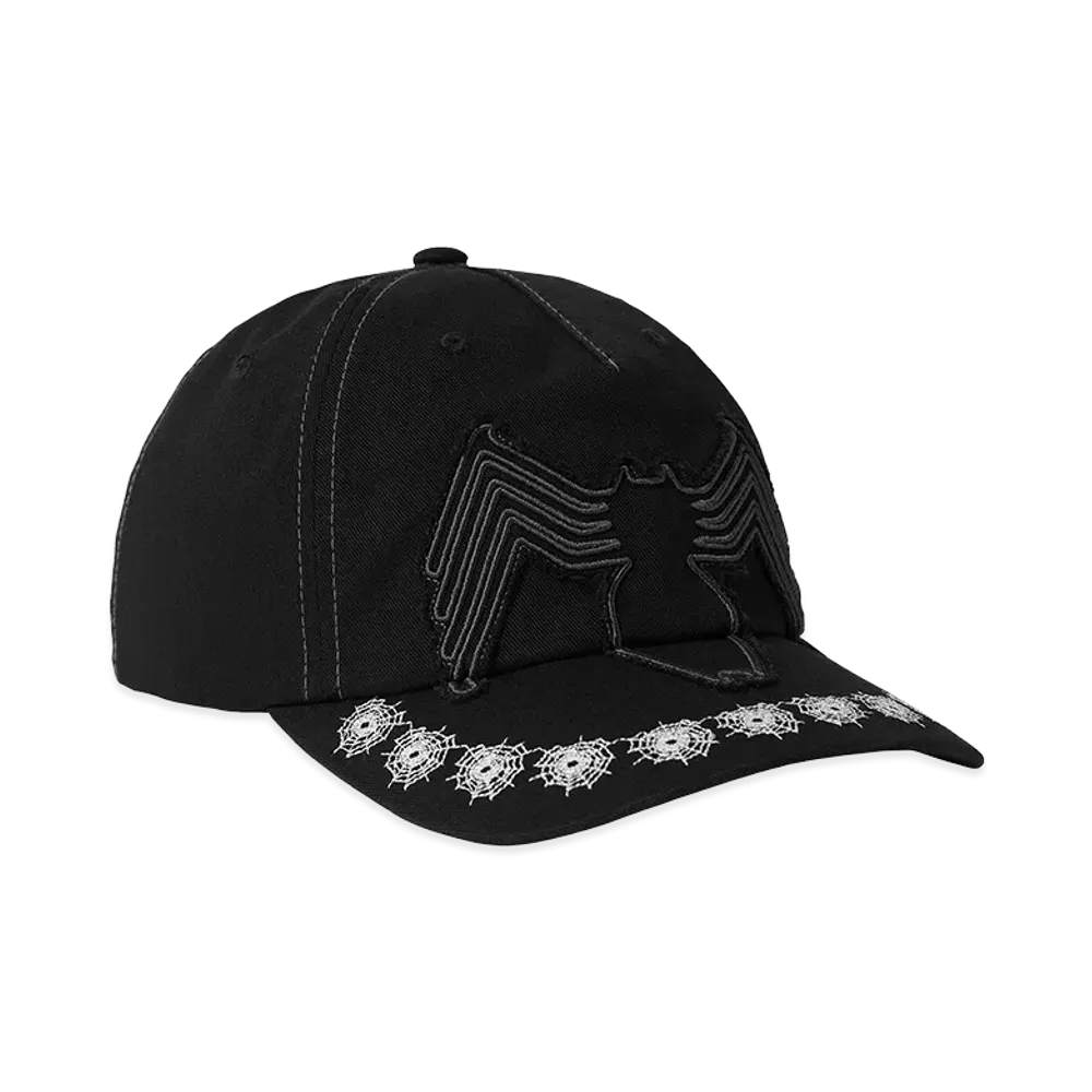 HUF x Spider-Man Venom Washed Snapback "Washed Black"