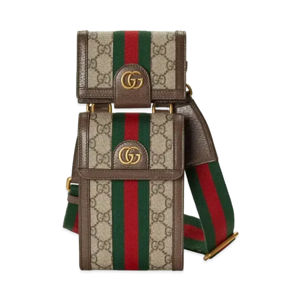 GUCCI Ophidia Mini Bag (With Wallet) GG Supreme Canvas "Beige/Ebony"