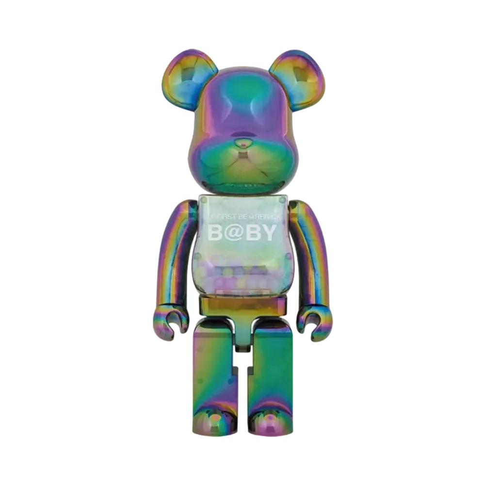 Bearbrick MY FIRST B@BY CLEAR BLACK CHROME Ver. 1000%