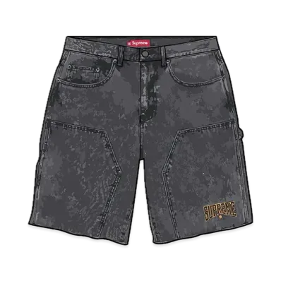 Supreme Cutoff Double Knee Denim Painter Short "Black"