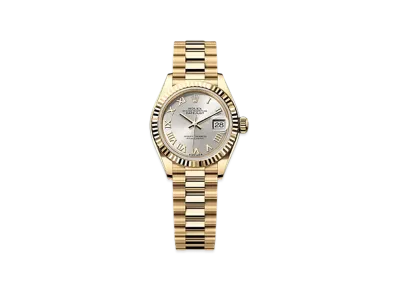ROLEX Lady-Datejust 28mm Yellow Gold 279178 "Silver"