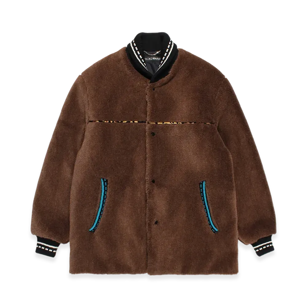 WACKO MARIA Alpaca Fur Car Club Jacket "Brown"
