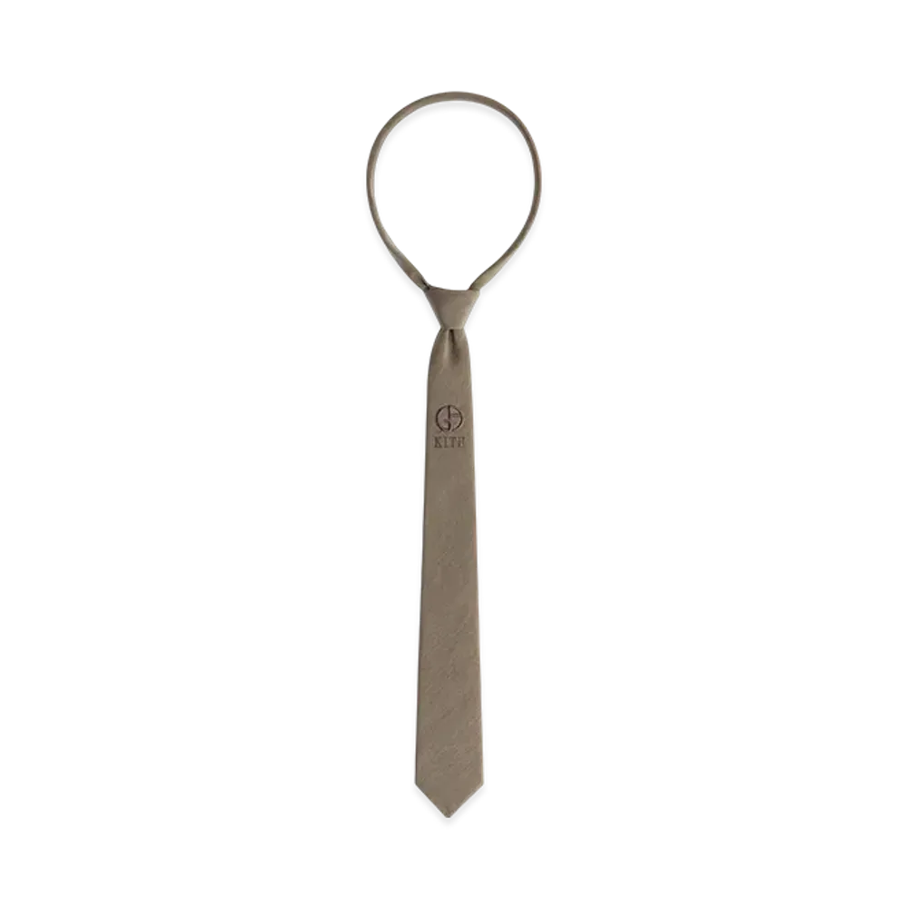 Kith x Giorgio Armani Silk Tie "Gravel"