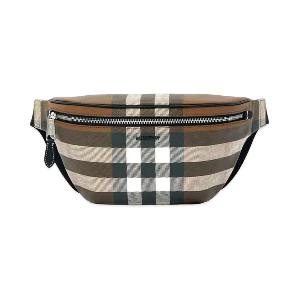 Burberry Check & Leather Bam Bag "Dark Barch Brown"