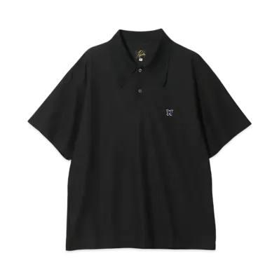 NEEDLES S/S Polo Shirt - Poly Pique "Black"