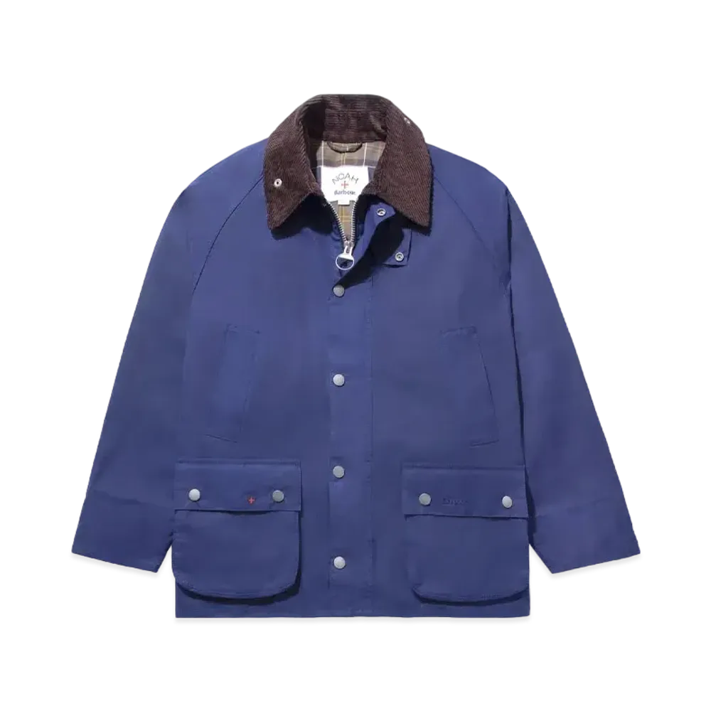 Noah Popeye Barbour Bedale Jacket "Dark Navy/Brown"