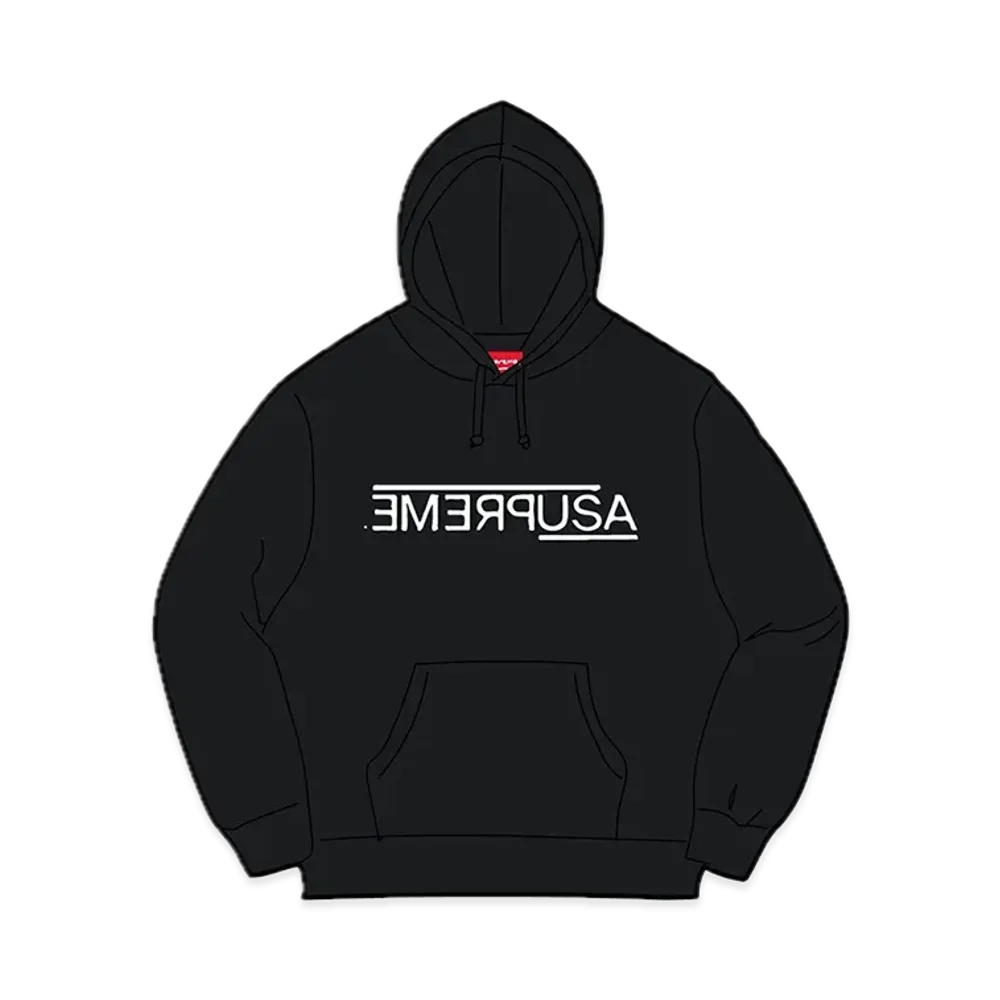 Supreme USA Hooded Sweatshirt "Black"