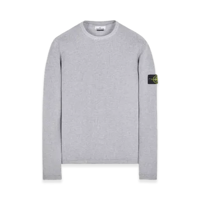 Stone Island 514D8 Soft Organic Cotton Crewneck Knit DARK GRAY MELANGE - 24SS "Dark Gray Melange"